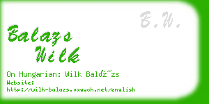 balazs wilk business card